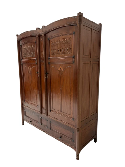 Arts & Crafts Armoire or Wardrobe by Jac. van den Bosch for 't Binnenhuis, 1910